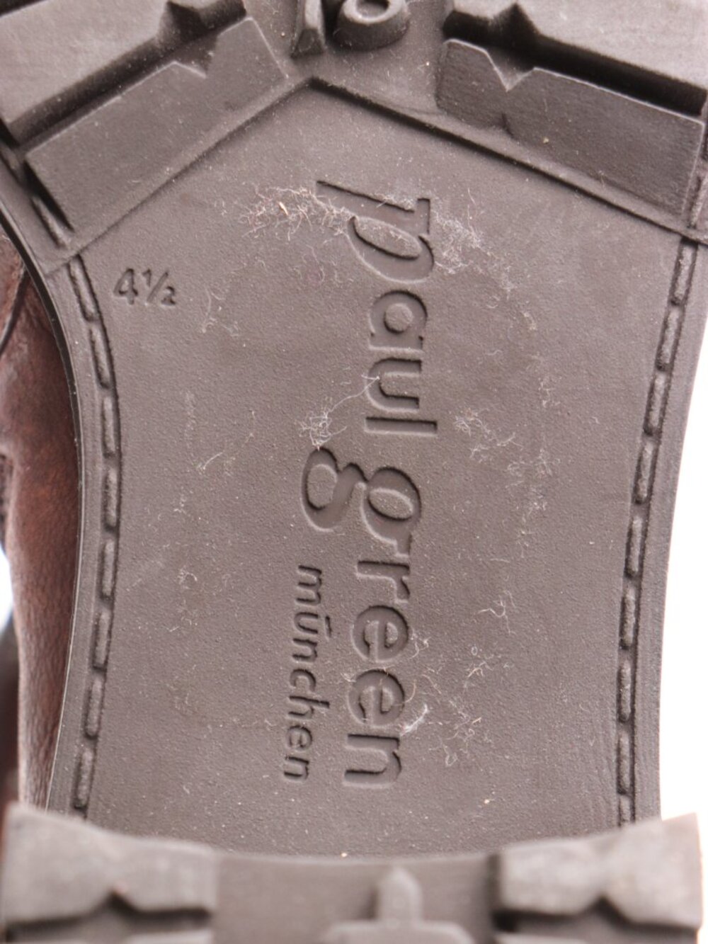 Paul Green Women's UK 4.5 US 7 Brown Leather Studded Moto Boots Buckle Shoes - Picture 3 of 12
